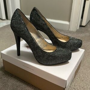 Jessica Simpson Parisah4 Pewter Gray High Heel Platform Pumps